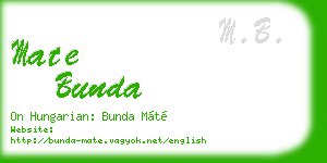 mate bunda business card