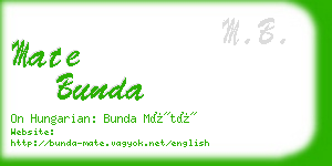 mate bunda business card